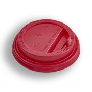 Крышка д/стакана ПС (d 90мм) красная KF300,400 1000/50