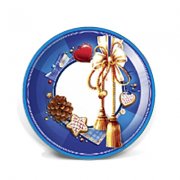 Стакан 250 мл бумажный НГ СНЕЖИНКИ бордо (10шт/уп) (96)