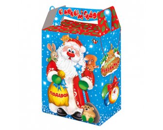 Коробка 1,0кг Мешок подарков Новый год (150)