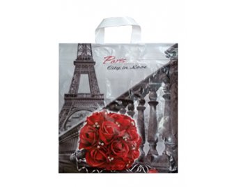 Пакет с петлевой ручкой 40*42 (45мкм) Город любви (500/50)