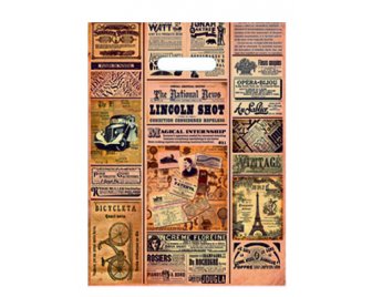 Пакет с прорубной ручкой 30*40 (35мкм) Газета (2000/50)