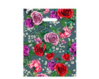 Пакет с прорубной ручкой 30*40 (30мкм) Мимоза (1000/50)