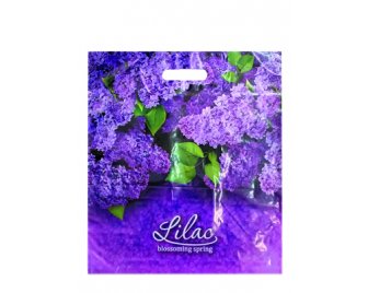 Пакет с прорубной ручкой 40*47 (45мкм) Сирень (500/50)