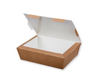 Ланч-бокс бумажный 1000мл 190*150*50 OSQ LUNCH L (250/25)