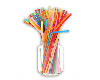 Трубочка 0,6*20,5см 1000шт КОЛА без изгиба цветная (10)