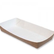 Пакет бумажный 100+50*300 без печати с окном крафт (1500/100)