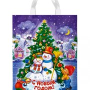 Пакет с петлевой ручкой 28*35см (55мкм) НГ Потеха (500/25)