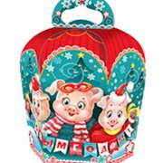 Коробка Три поросенка 0,8кг Новый год (250)