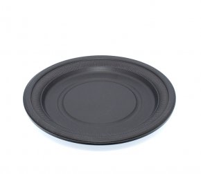 Тарелка биоразлагаемая d=180мм (кукурузный крахмал) Черная (500/50)