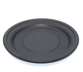 Тарелка биоразлагаемая d=180мм (кукурузный крахмал) Черная (500/50)