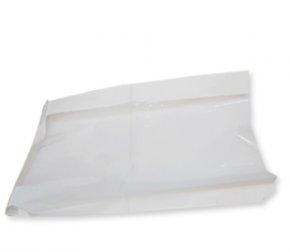 Пакет бумажный 250+45*400 без печати с окном ВП-40 белый (1000/100)