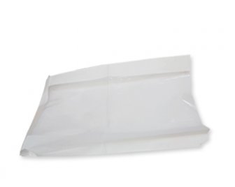 Пакет бумажный 250+45*400 без печати с окном ВП-40 белый (1000/100)