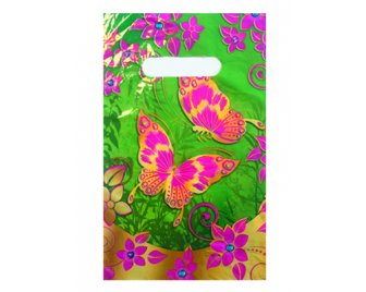 Пакет с прорубной неусиленной ручкой 20*30 (35мкм) Бабочки (2000/100)