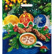 Пакет с прорубной ручкой 40*47см (45мкм) НГ Огоньки (500/50)