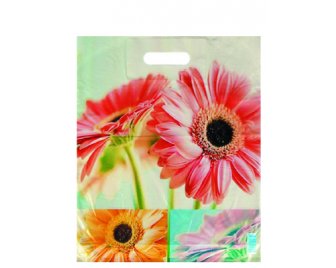 Пакет с прорубной ручкой 36*45+4 (35мкм) Изящная гербера (1000/50)