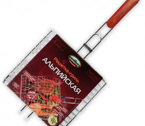 Решетка для барбекю АЛЬПИЙСКАЯ малая 4 секции 265*240мм ПИКНИЧОК (24)