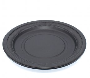Тарелка биоразлагаемая d=230мм (кукурузный крахмал) Черная (350/50)