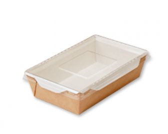 Салатник бумажный 800мл с прозрачной крышкой OSQ OpSalad 800 (400/50)  GDC