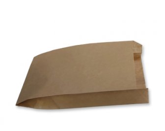 Пакет бумажный 140+60*250 б/печати Крафт40 (2500/100)