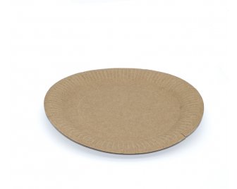 Тарелка картонная d-230мм круглая КРАФТ ECO PLATE 230 (500/100)