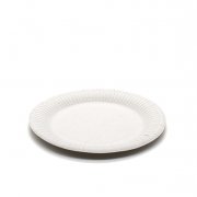 Тарелка картонная d-180мм круглая БЕЛАЯ (1000/50) НЕПЛАСТИК  (411-152)