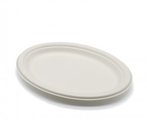 Тарелка биоразлагаемая d=262*200 Овальная (сахарный тростник) (500/50)  Р201