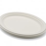 Тарелка биоразлагаемая d=262*200 Овальная (сахарный тростник) (500/50)  Р201