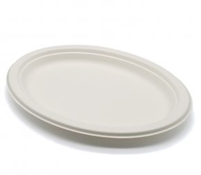 Тарелка биоразлагаемая d=262*200 Овальная (сахарный тростник) (500/50)  Р201
