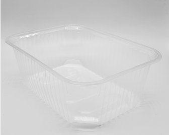 Контейнер 1000мл Рифленый ДНО (186*132) Прозрачный ПП BroPack (500/100)