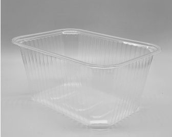 Контейнер 1500мл Рифленый ДНО (186*132) Прозрачный ПП BroPack (500/100)