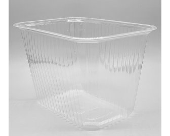 Контейнер 2000мл Рифленый ДНО (186*132) Прозрачный ПП BroPack (500/100)