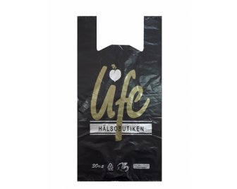 Майка ПНД 30*60 Черная 30мкм LIFE Арлекино (1000/100)