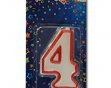Свеча д/торта двусторонняя цифра-4