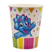 Стакан 250 мл бумажный ДИНОЗАВРИКИ 10шт (96)
