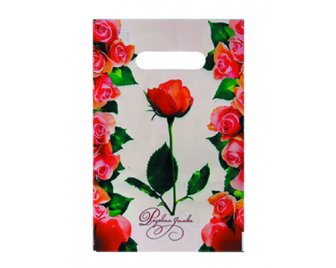 Пакет с прорубной неусиленной ручкой 20*30 (30мкм) Розовая дымка (2000/100)