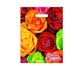 Пакет с прорубной ручкой 30*40 (30мкм) Королева цветов (1000/50)