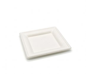 Тарелка биоразлагаемая 155мм квадратная (сахарный тростник) (500/50)  Р302