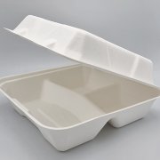 Контейнер 220*200*85 3-секционный (сахарный тростник) ланч-бокс (200/50)  B105